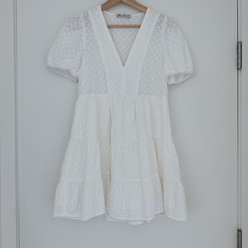 Zara Summer White Dress - Size XS